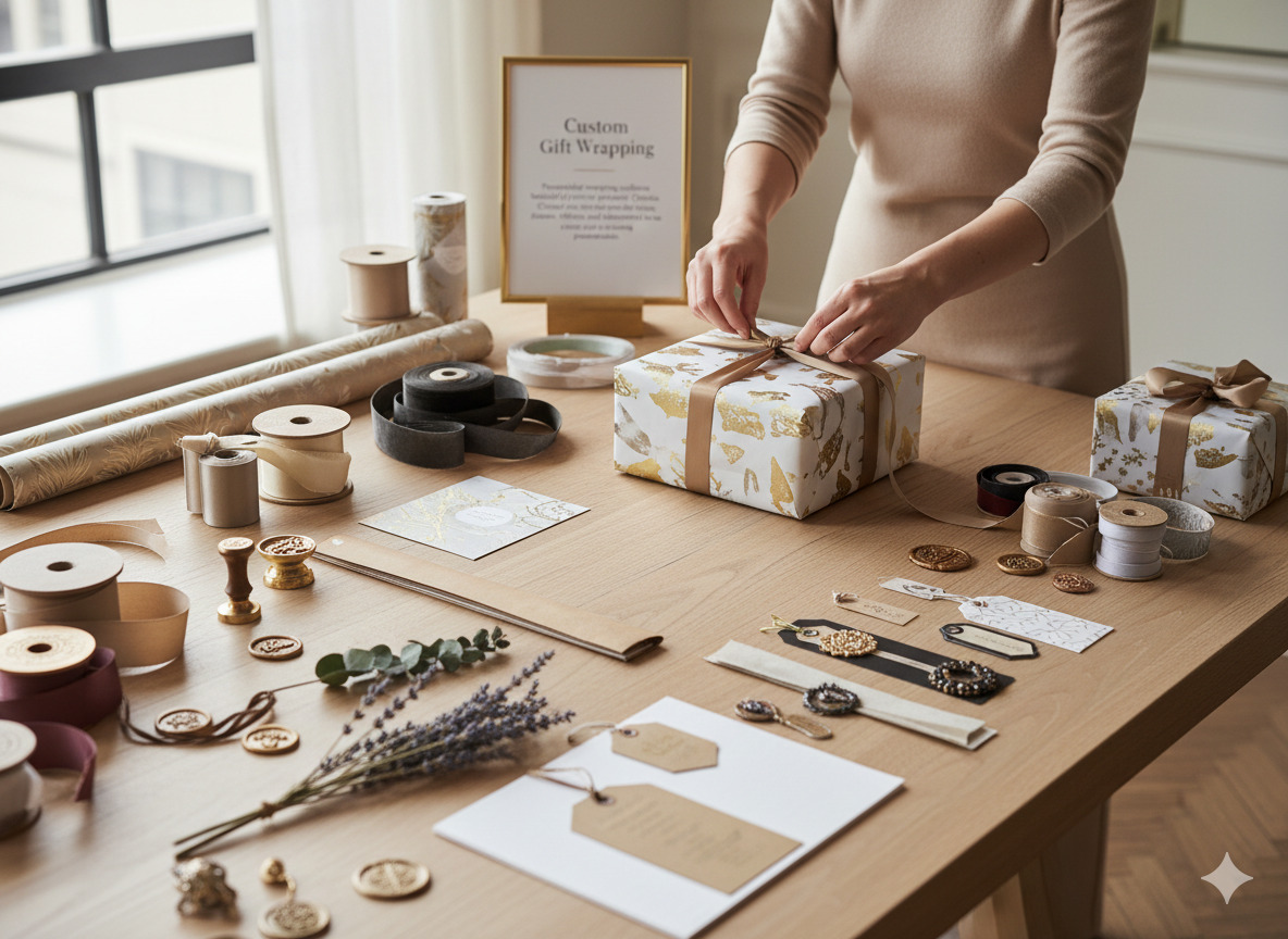 Custom gift wrapping service